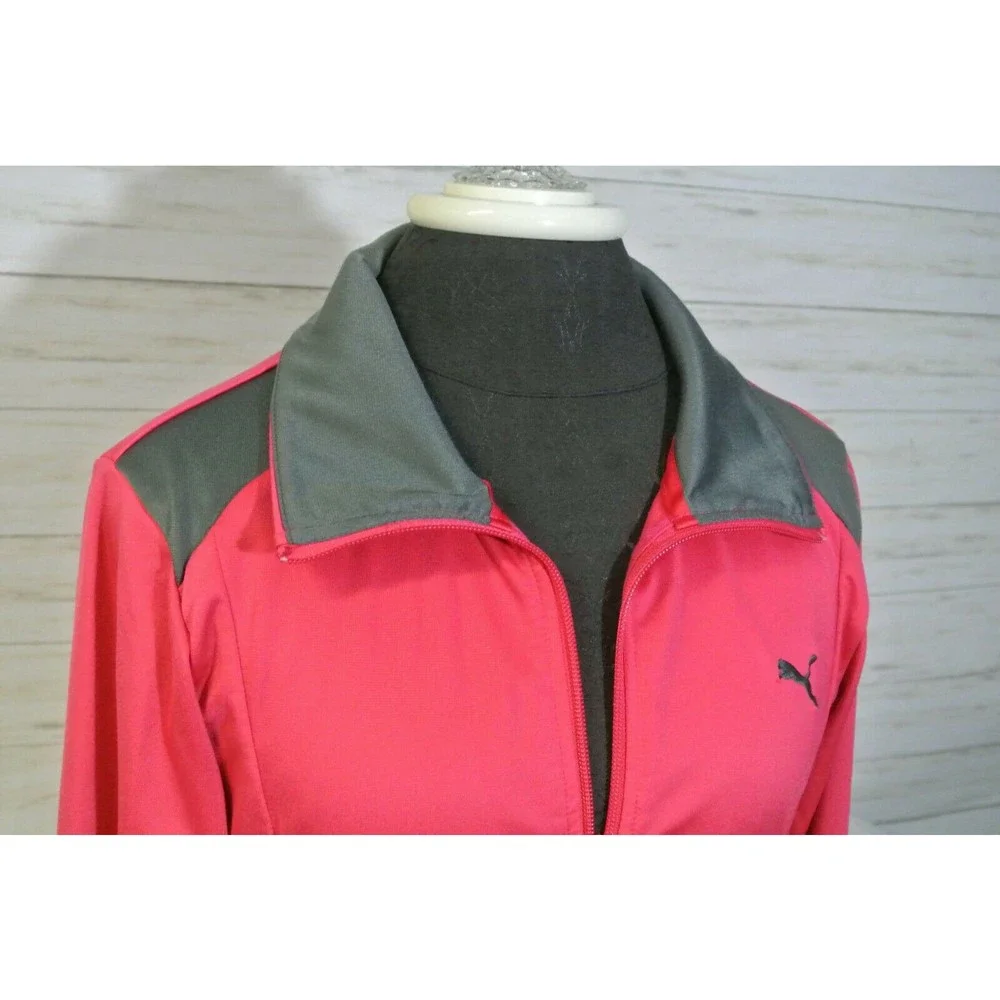 EXC! PUMA Sz. LARGE Women Softshell Fleece Track WARM UP Jacket Coat Running